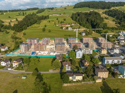 État actuel des travaux de construction au Wilmisberg (photo : Halter Gesamtleistungen AG)