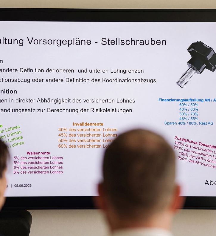 Mitglieder des Stiftungsrates bei der Schulung zum Thema Vorsorgepläne