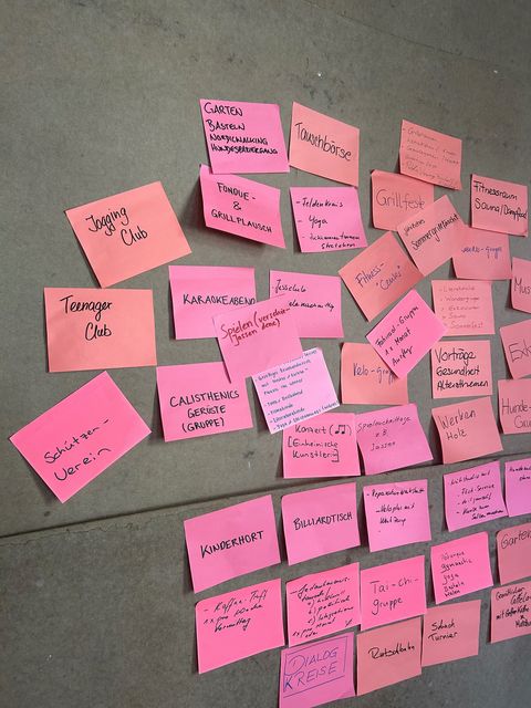 Egnach Siedlungszmorge 2026 Ideensammlung mit PostIts
